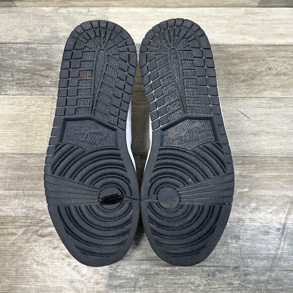 Nike Air Jordan 1 Low Retro Shadow Toe Men's 7 Black White Gray Shoes 553558-040 - Picture 7 of 8